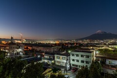 夕暮れ富士山