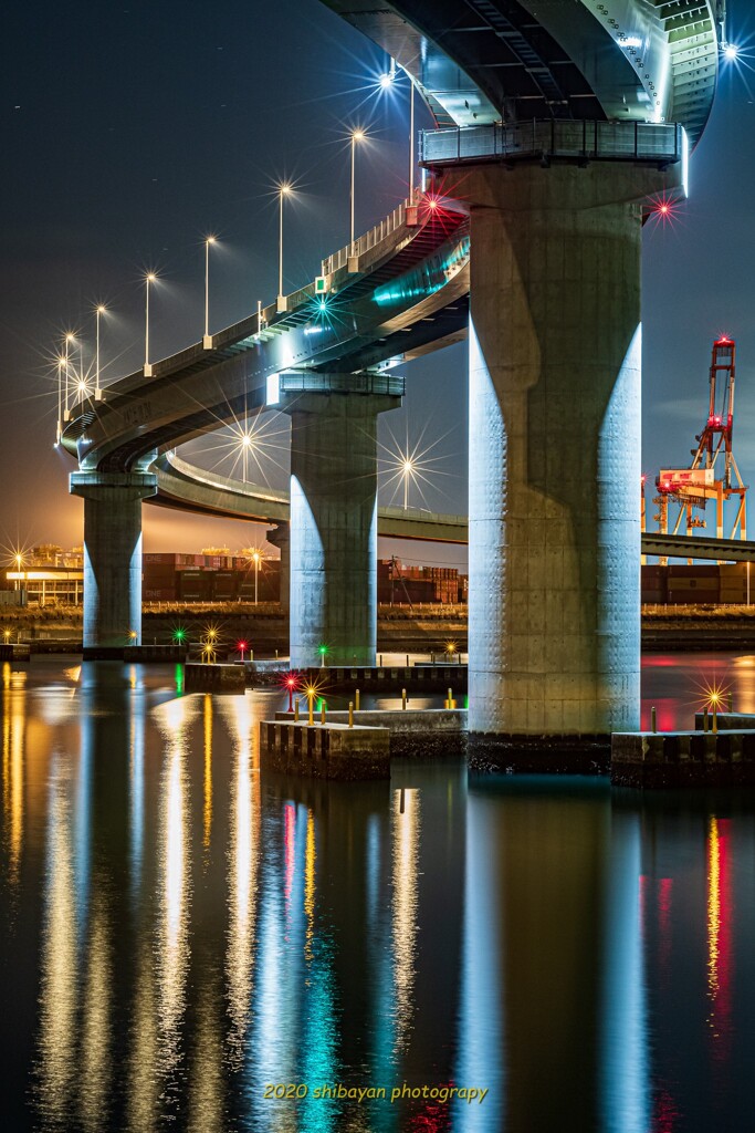 工場夜景　50mm光芒比較　AF NIKKOR 50mm F1.8D