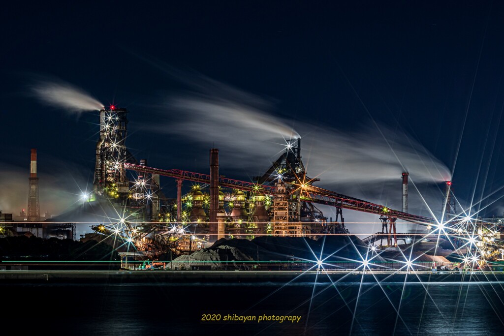 工場夜景　名港