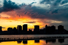 晴海埠頭の夕焼け