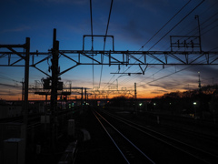 駅の夕暮れ