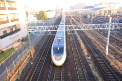 名古屋駅に向かう始発「しらさぎ」