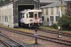 列車教習3　車庫入れ実習中