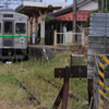 終着駅の車止め