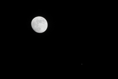 月と木星のランデブーの夜