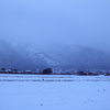 雪降る養老山地
