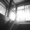 陽の差す二階