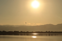 木曾川夕景