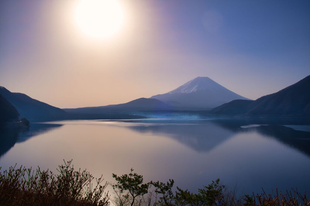 本栖湖からの富士山