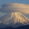 夕焼けの富士山