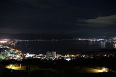 諏訪湖の夜景