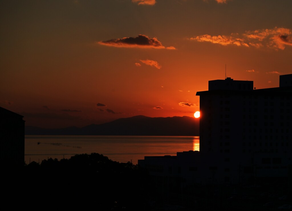 長浜の夕暮れ