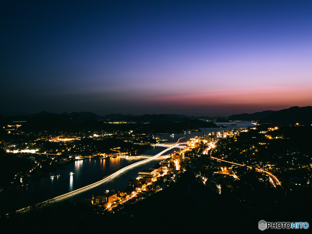 尾道水道の夕景