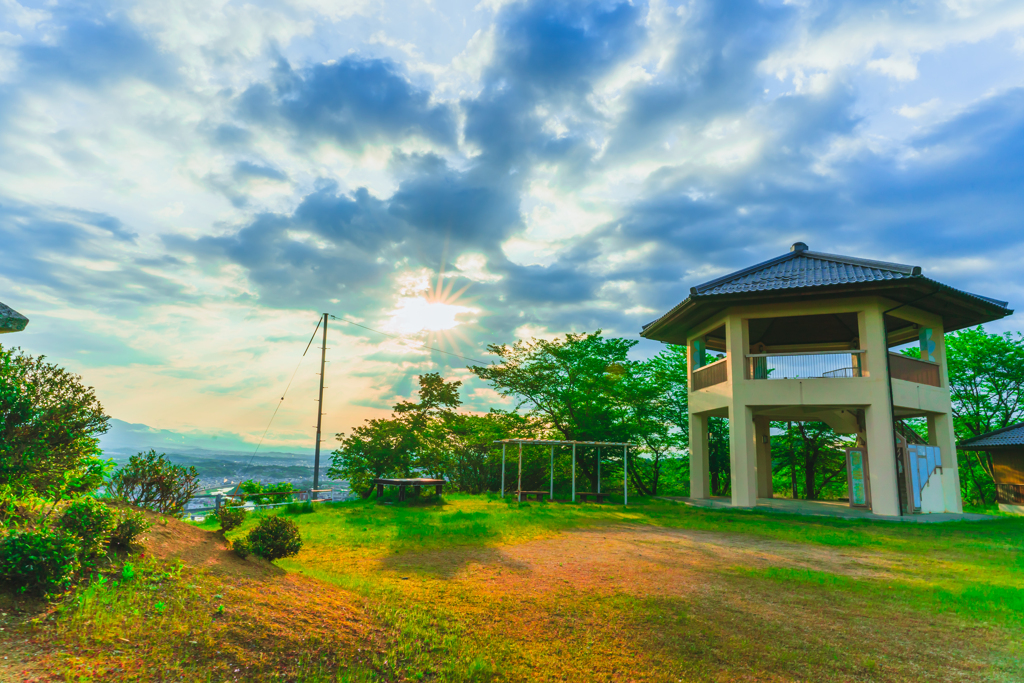 津山の町を一望