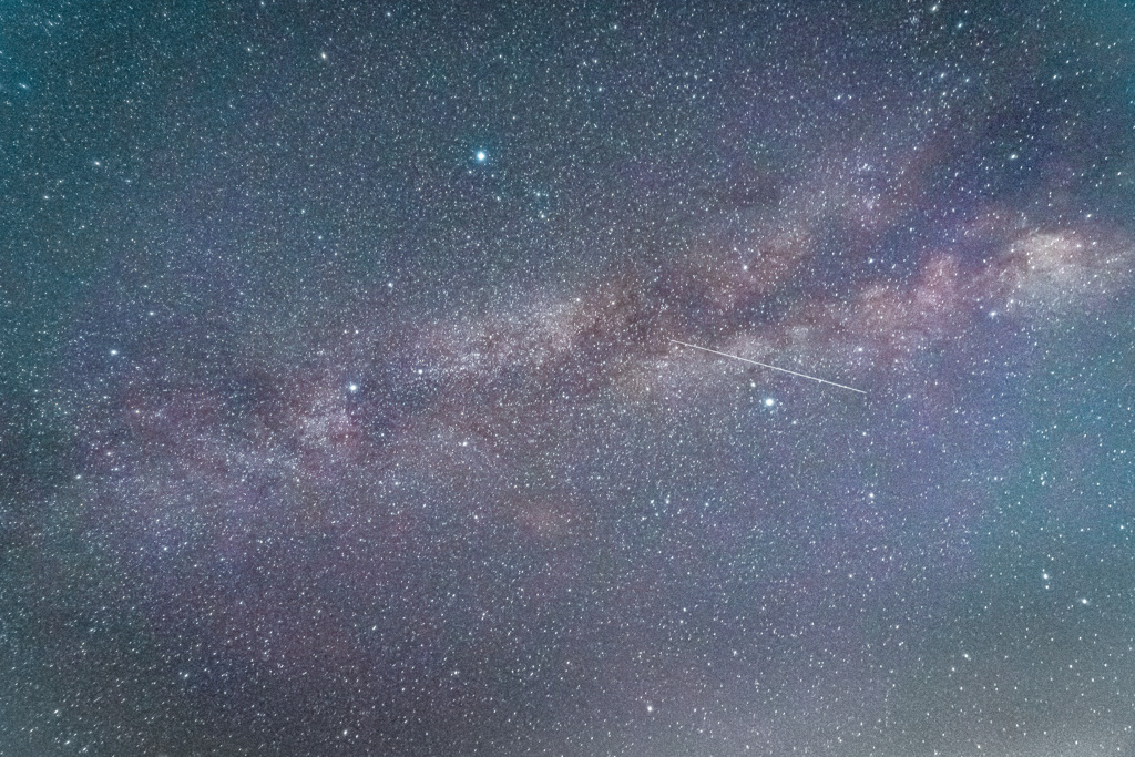 天の川　少し流星群