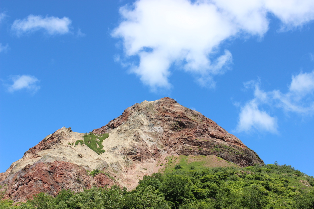 夏の昭和新山