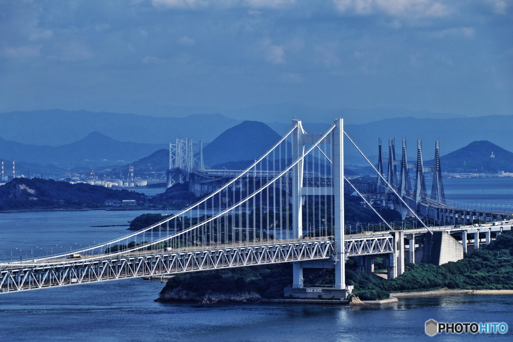 讃岐富士×瀬戸大橋
