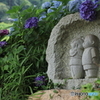 紫陽花×仲良し道祖神
