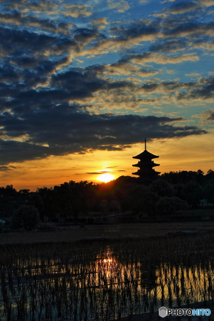 備中国分寺×夕焼け part 4