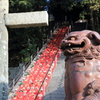 石段びな×備前焼狛犬（阿）