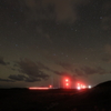 オトンルイ風力発電所と利尻富士の星景