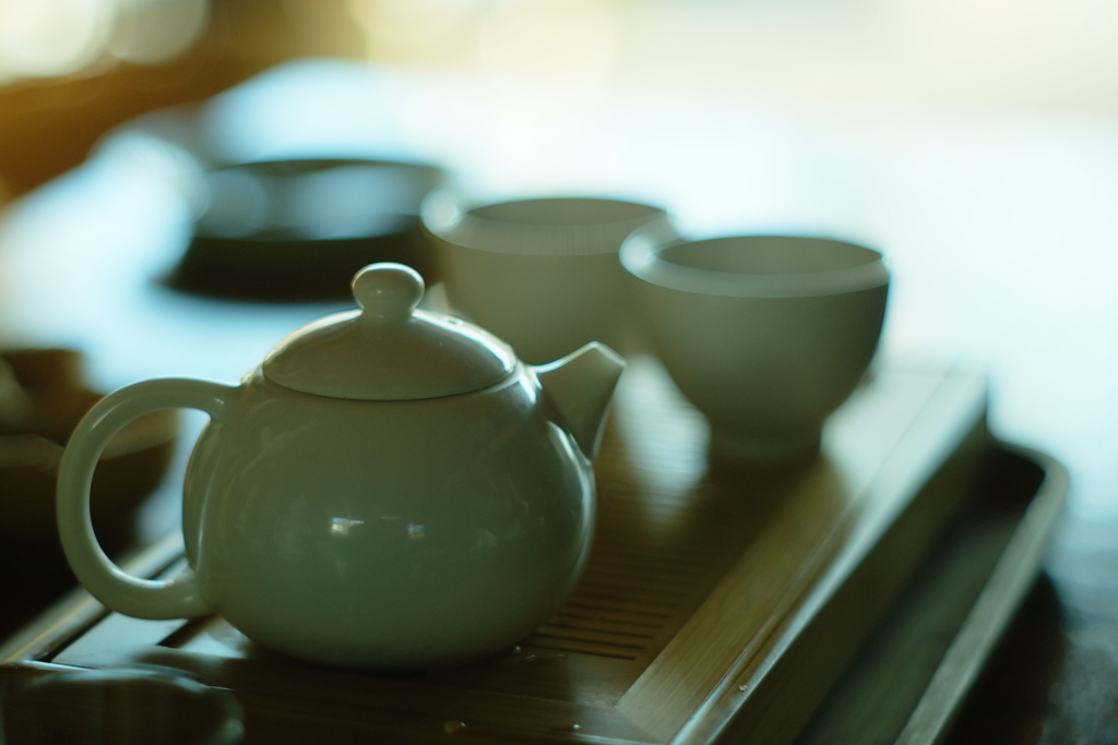 友達がお茶を入れてくれた。