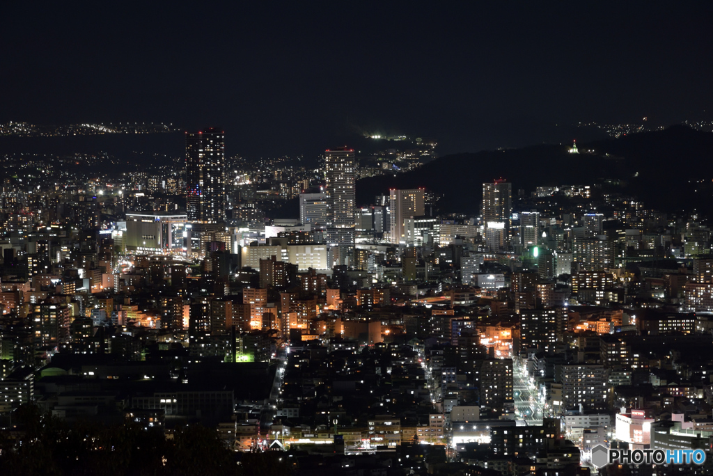 広島駅周辺の夜景