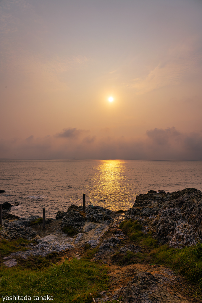 日御碕海岸の夕日