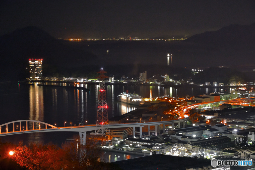 夜景　元宇品