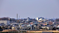 古墳頂上から「のぼうの城」（忍城）見えます