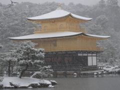 冬の京都：金閣寺(鹿苑寺)