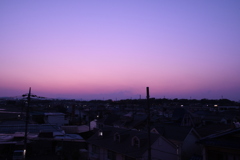 自宅から、夕焼け