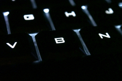 夜のキーボード
