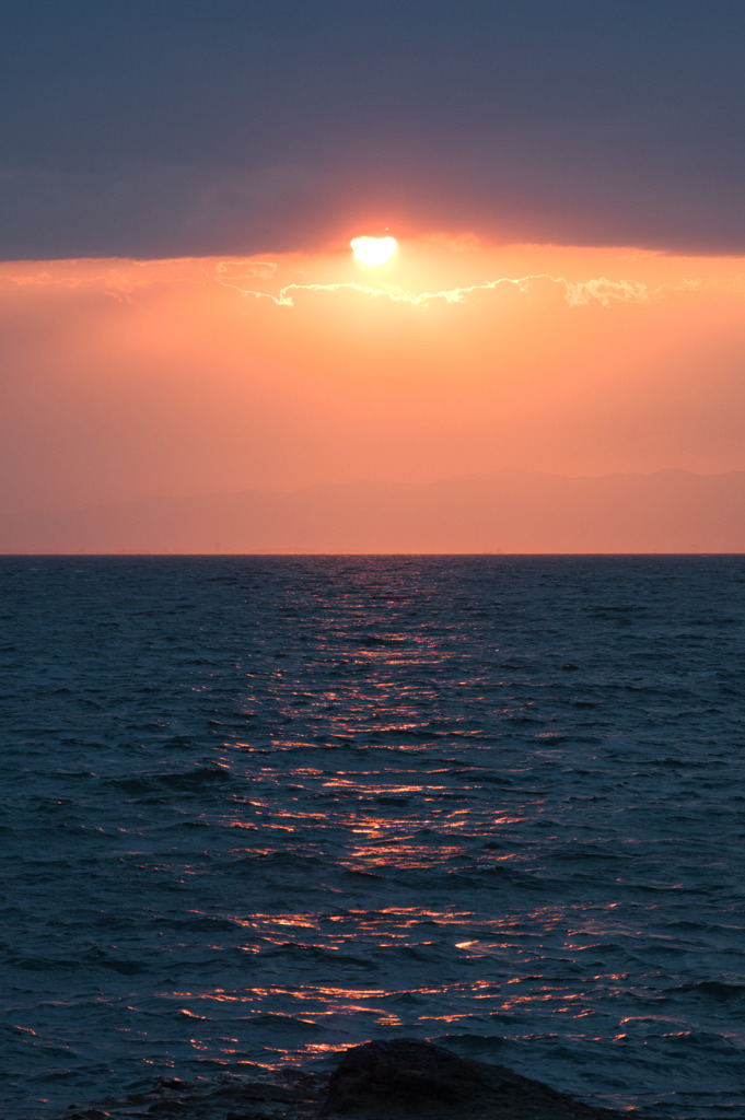 野間埼の夕焼け