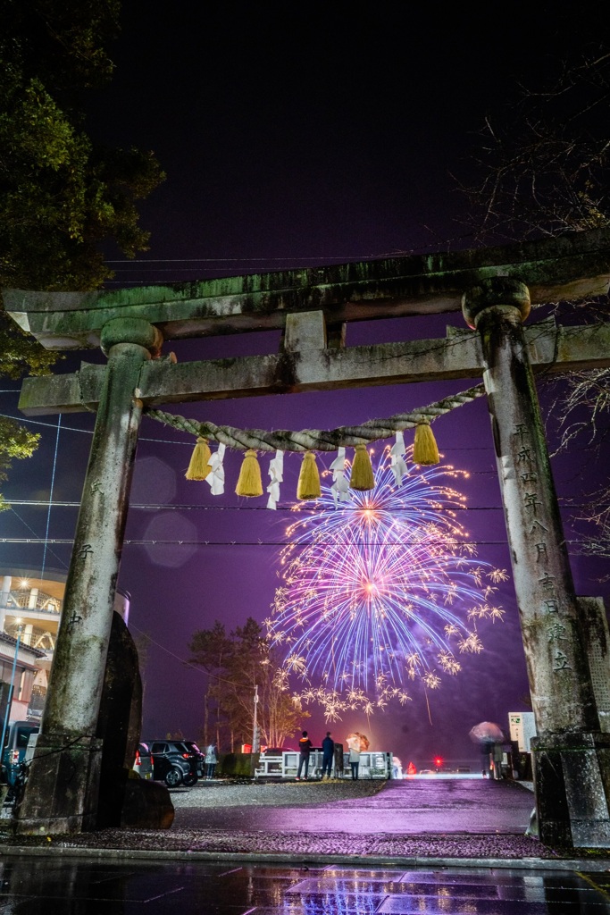 クリスマスイブの花火