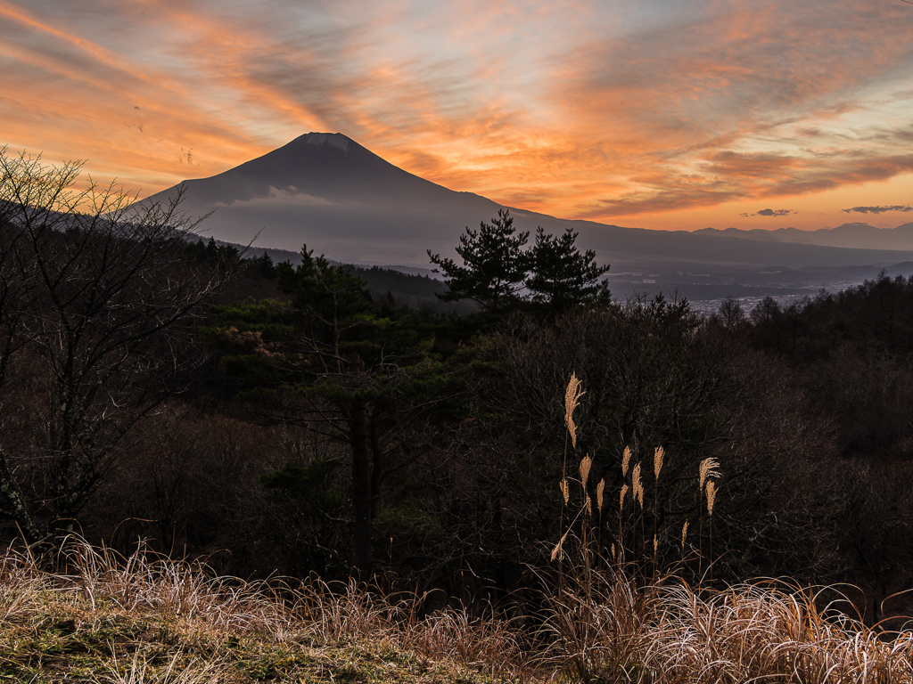 二十曲峠夕景