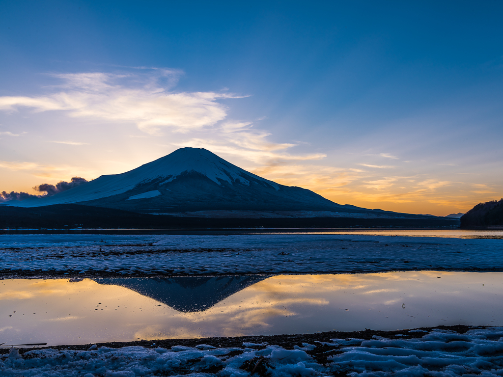 山中湖の夕景