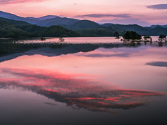 秋元湖の朝