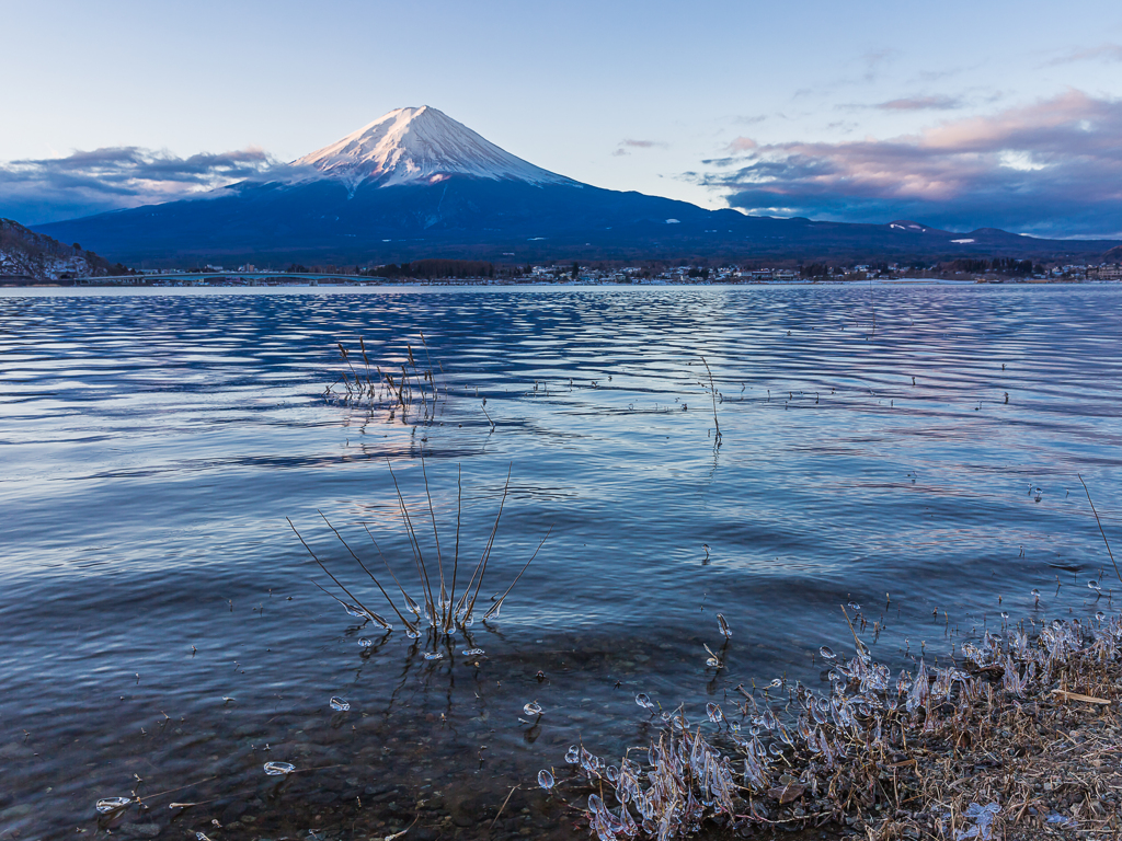 河口湖から