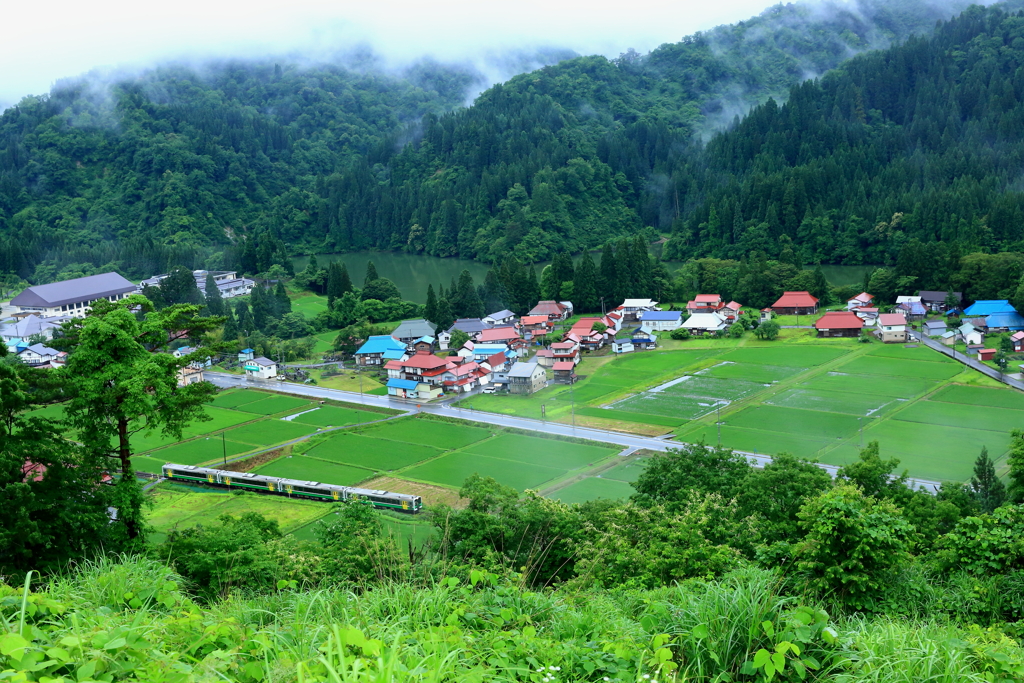 田園と集落と