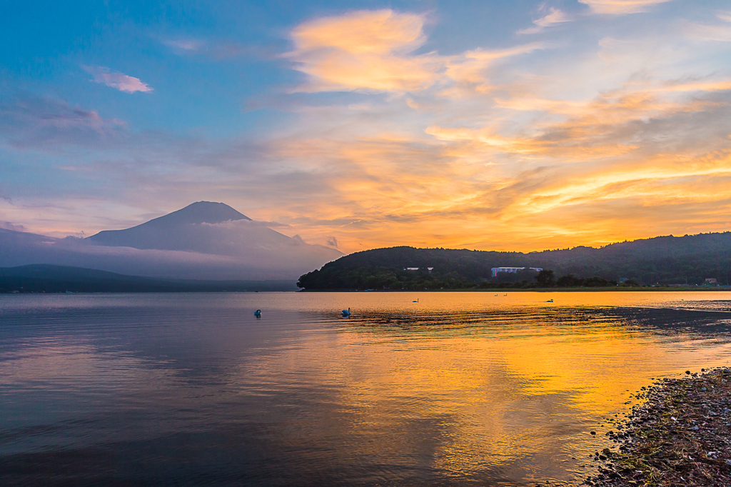 平野からの夕景