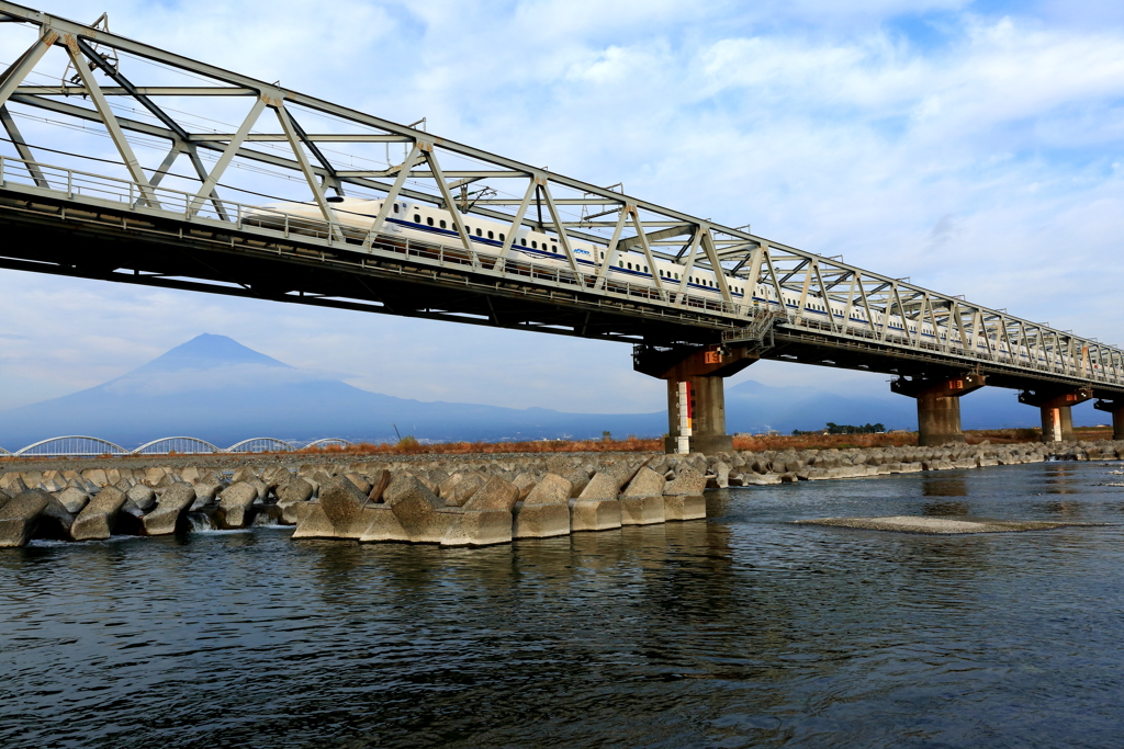 河川敷から