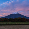 農村公園からの朝景
