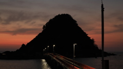 由良海岸の夕暮れ