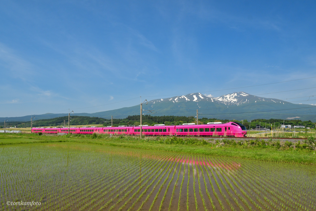 鳥海山麓を走る