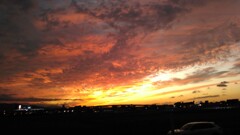 「今日の夕焼け」福岡空港