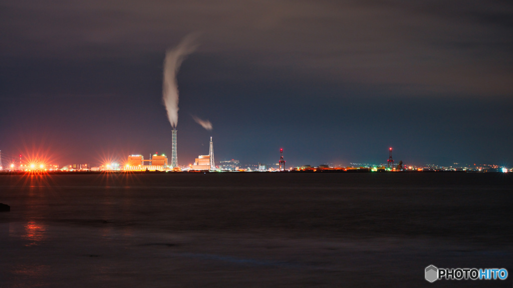 20230304_JERA 常陸那珂 火力発電所(磯崎海岸より) by susu_t （ID：11628541）