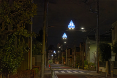 反射する夜の街174