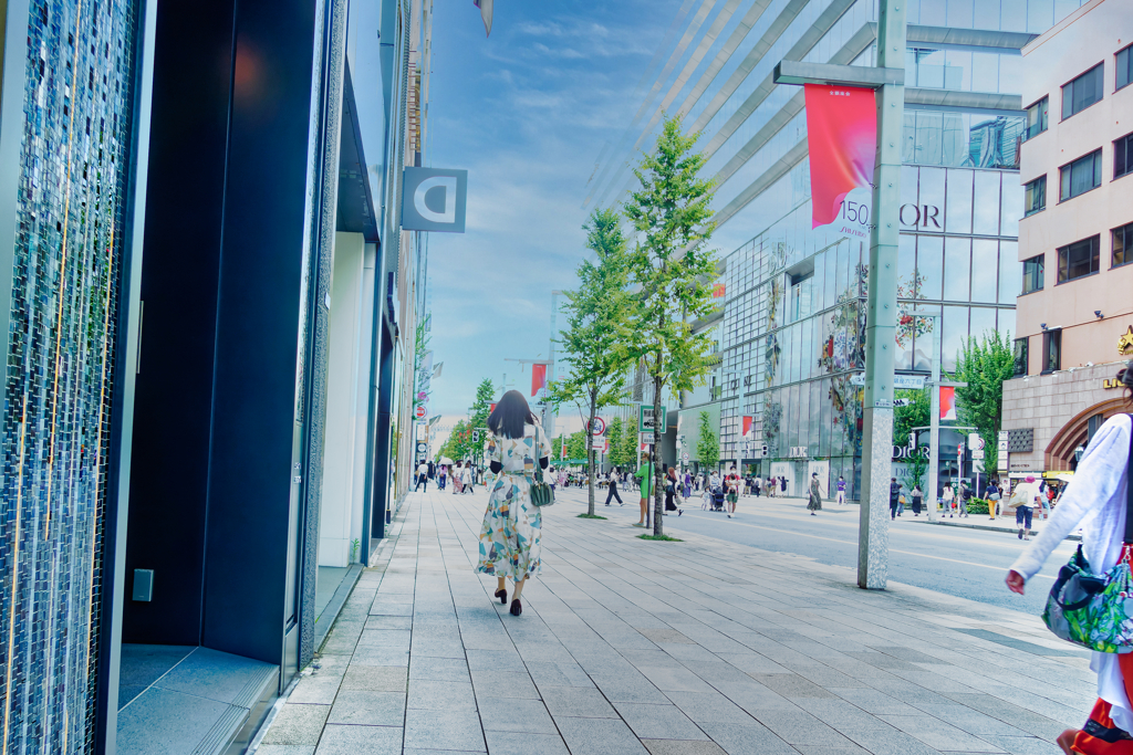 パステルカラーの街