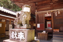 狛犬さんもコロナ対策中